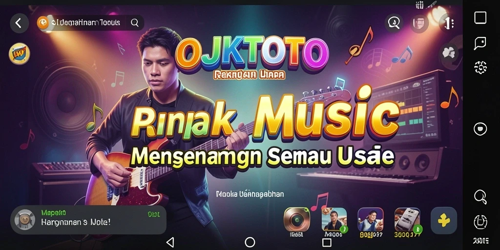 Screenshot gameplay OJKTOTO menampilkan antarmuka musik yang interaktif.